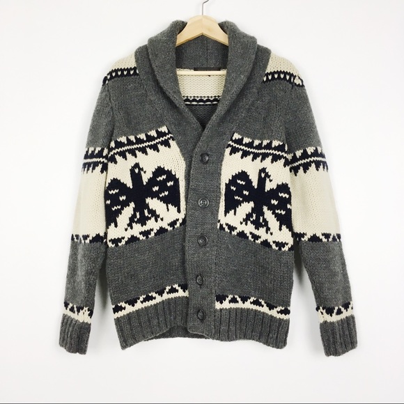 Filippo Novelli Other - Shawl Collar Thunderbird Eagle Wool Cardigan